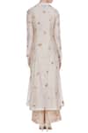 Shop_Petticoat Lane By Divya_Beige Chiffon Silk Printed And Embroidered Floral & With Inner Kurta & Pants _at_Aza_Fashions
