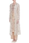 Buy_Petticoat Lane By Divya_Beige Chiffon Silk Printed And Embroidered Floral & With Inner Kurta & Pants _Online_at_Aza_Fashions