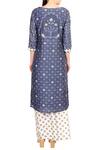 Shop Soup By Sougat Paul Blue Asymmetric Chanderi Printed Kurta With Palazzos at Aza Fashions Shop_Soup By Sougat Paul_Blue Asymmetric Chanderi Printed Kurta With Palazzos _at_Aza_Fashions