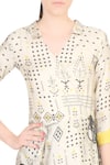 Buy_Soup by Sougat Paul_Beige Spread Collar Printed Skirt Set  _Online_at_Aza_Fashions