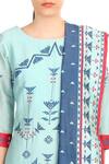 Buy Soup By Sougat Paul Blue Round Chanderi Kurta Set Online at Aza Fashions Buy_Soup By Sougat Paul_Blue Round Chanderi Kurta Set _Online_at_Aza_Fashions