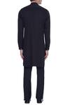 Shop_Mr. Ajay Kumar_Black Cotton Kurta Style Shirt  _at_Aza_Fashions