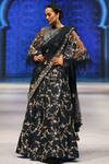 Shop_Vikram Phadnis_Black Embroidered Lehenga Set_at_Aza_Fashions