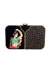Buy_Crazy Palette_Black Hand Painted Clutch_at_Aza_Fashions