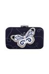 Buy_Crazy Palette_Blue Butterfly Patch Rectangle Clutch_at_Aza_Fashions