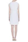 Shop_Varsha Wadhwa_Off White Organza And Taffeta Sleeveless Ruffle Shift Dress_at_Aza_Fashions