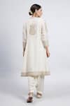 Shop Sheetal Batra White Kurta Chanderi Salwar - Bamber Satin Dupatta Rahbya Set at Aza Fashions Shop_Sheetal Batra_White Kurta Chanderi Salwar - Bamber Satin Dupatta Rahbya Set _at_Aza_Fashions