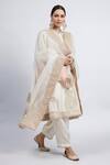 Buy Sheetal Batra White Kurta Chanderi Salwar - Bamber Satin Dupatta Rahbya Set at Aza Fashions Buy_Sheetal Batra_White Kurta Chanderi Salwar - Bamber Satin Dupatta Rahbya Set _at_Aza_Fashions