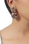 Buy_Outhouse_Gold Plated Stone Instar Butterfly Statement Earrings _at_Aza_Fashions