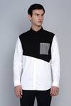 Buy_Lacquer Embassy_Multi Color 100% Premium Cotton Colorblock Shirt _at_Aza_Fashions