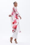 Buy_Sitaraa_White Habutai Silk Floral And Stripe Gulistan Long Tunic & Trouser Set _Online_at_Aza_Fashions