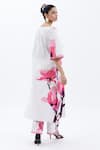 Shop_Sitaraa_White Poplin Floral Round Chaav Long Tunic And Pant Set _Online_at_Aza_Fashions