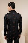 Shop_Abkasa_Black Cotton Dinosaur Embroidered Shirt_at_Aza_Fashions