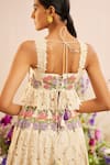 Chandrima_Ivory Chanderi Embroidery Bead Square Neck Peplum Bustier _Online_at_Aza_Fashions