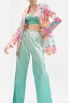 Shop_Mandira Wirk_Multi Color Printed Blurred Jacket Lapel And Ombre Pant Set _at_Aza_Fashions