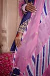 Shop_Pink City by Sarika_Purple Silk Chanderi Embroidered Zari Floral Embellished Kurta Gharara Set _Online_at_Aza_Fashions