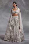 Buy Divya Aggarwal Off White Blouse And Lehenga Silk, Dupatta Organza Crystal, Dorian Bridal Set Online at Aza Fashions Buy_Divya Aggarwal_Off White Blouse And Lehenga Silk, Dupatta Organza Crystal, Dorian Bridal Set _Online_at_Aza_Fashions
