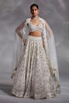 Shop Divya Aggarwal Off White Blouse And Lehenga Silk, Dupatta Organza Crystal, Dorian Bridal Set Online at Aza Fashions Shop_Divya Aggarwal_Off White Blouse And Lehenga Silk, Dupatta Organza Crystal, Dorian Bridal Set _Online_at_Aza_Fashions