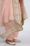 Shop_Sheetal Batra_Pink Kurta Chanderi  Salwar - Bamber Satin Dupatta Naazira Set _Online_at_Aza_Fashions
