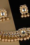 Shop_Namasya_Gold Plated Pearls, Beads Kundan Pendant Necklace Set _at_Aza_Fashions