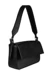 The House of Ganges_Black Sandra Vegan Leather Handbag _Online_at_Aza_Fashions