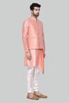 Arihant Rai Sinha_White Jacquard Bundi And Kurta Set_Online_at_Aza_Fashions