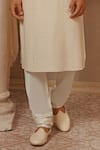 Buy_Vanshik_Beige Georgette Lucknowi Embroidered Kurta Set _Online_at_Aza_Fashions