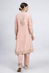 Shop Sheetal Batra Pink Kurta Chanderi Salwar - Bamber Satin Dupatta Rahbya Set at Aza Fashions Shop_Sheetal Batra_Pink Kurta Chanderi Salwar - Bamber Satin Dupatta Rahbya Set_at_Aza_Fashions