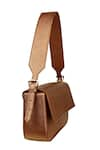 Shop_The House of Ganges_Gold Sandra Vegan Leather Handbag _Online_at_Aza_Fashions