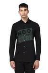 Buy_Noonoo_Black 100% Giza Cotton Printed Shirt _at_Aza_Fashions