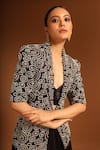 Buy_Sejal Kamdar_Black German And Pure Crape Print & Jacket & Pant Set  _Online_at_Aza_Fashions