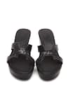 Shop_Tissr_Black Woven Leather Wedges _at_Aza_Fashions