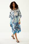 Buy Payal Jain Blue Crepe Floral V Neck Botanical Pattern Kaftan Online at Aza Fashions Buy_Payal Jain_Blue Crepe Floral V Neck Botanical Pattern Kaftan_Online_at_Aza_Fashions
