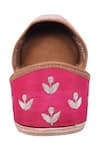 Shop_Imlee Jaipur_Fuchsia Embroidered Leheriya Pattern Juttis _Online_at_Aza_Fashions