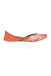 Imlee Jaipur_Orange Embroidered Pittan Juttis _Online_at_Aza_Fashions