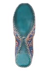 Imlee Jaipur_Blue Printed Flower Juttis _at_Aza_Fashions