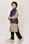 Buy_Arihant Rai Sinha_Beige Handloom Silk Bundi And Kurta Set For Boys_Online_at_Aza_Fashions