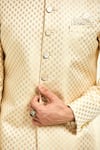 Rajesh Pratap Singh_White Brocade Sherwani _at_Aza_Fashions