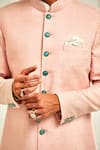 Shop_Rajesh Pratap Singh_Pink Silk Sherwani _Online_at_Aza_Fashions
