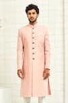 Buy_Rajesh Pratap Singh_Pink Silk Sherwani _at_Aza_Fashions