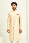 Buy_Rajesh Pratap Singh_White Viscose Embroidered Sherwani _at_Aza_Fashions