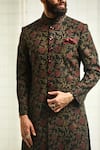 Rajesh Pratap Singh Black Viscose Textured Sherwani at Aza Fashions Rajesh Pratap Singh_Black Viscose Textured Sherwani _at_Aza_Fashions