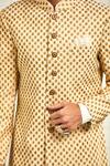 Rajesh Pratap Singh_Beige Viscose Textured Sherwani _at_Aza_Fashions