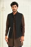 Buy Rajesh Pratap Singh Black Viscose Quilted Nehru Jacket at Aza Fashions Buy_Rajesh Pratap Singh_Black Viscose Quilted Nehru Jacket _at_Aza_Fashions