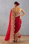 Shop_Torani_Red Silk Organza Embroidered Dori Sindoori Yashaswini Saree  _at_Aza_Fashions