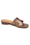Buy_Tissr_Brown Leather Textured Sandals_Online_at_Aza_Fashions