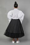 Shop_Quod_Black Nylon Tulle Skirt_at_Aza_Fashions