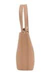 Shop_The House of Ganges_Beige Vegan Leather Small Tote With Sling _Online_at_Aza_Fashions