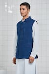Buy Rajesh Pratap Singh Blue Linen Crepe Keetap Handwoven Bundi Online at Aza Fashions Buy_Rajesh Pratap Singh_Blue Linen Crepe Keetap Handwoven Bundi _Online_at_Aza_Fashions
