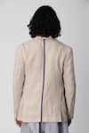 Shop_Rajesh Pratap Singh_Beige Handloom Linen Jacket _at_Aza_Fashions